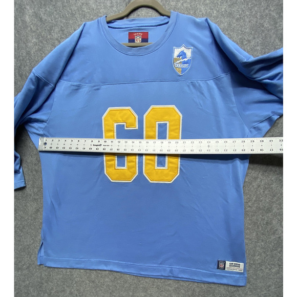 San Diego Chargers Shirt Mens 3XL Blue NFL Football Reebok Long Sleeve Classic - Picture 2 of 11